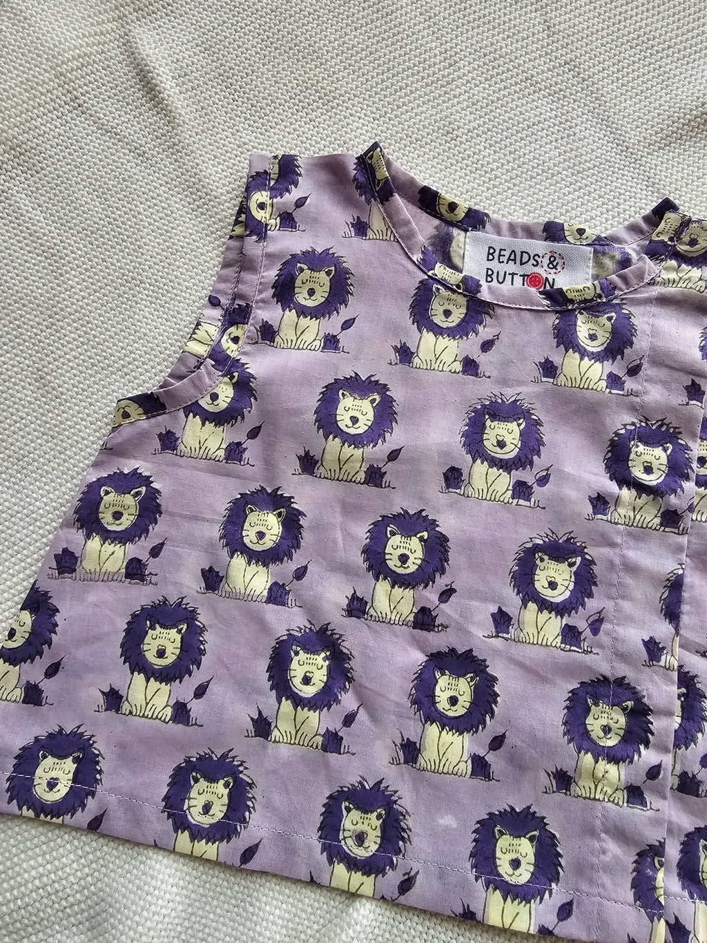 Purple Sher Bachha Jhabla Set