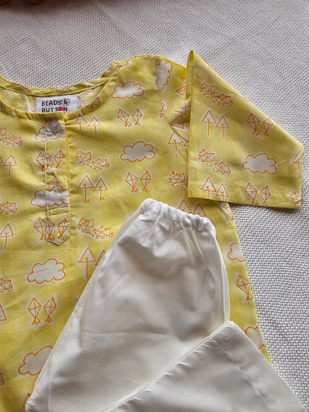 Yellow Bachpaniyat Kurta Pyjama Set