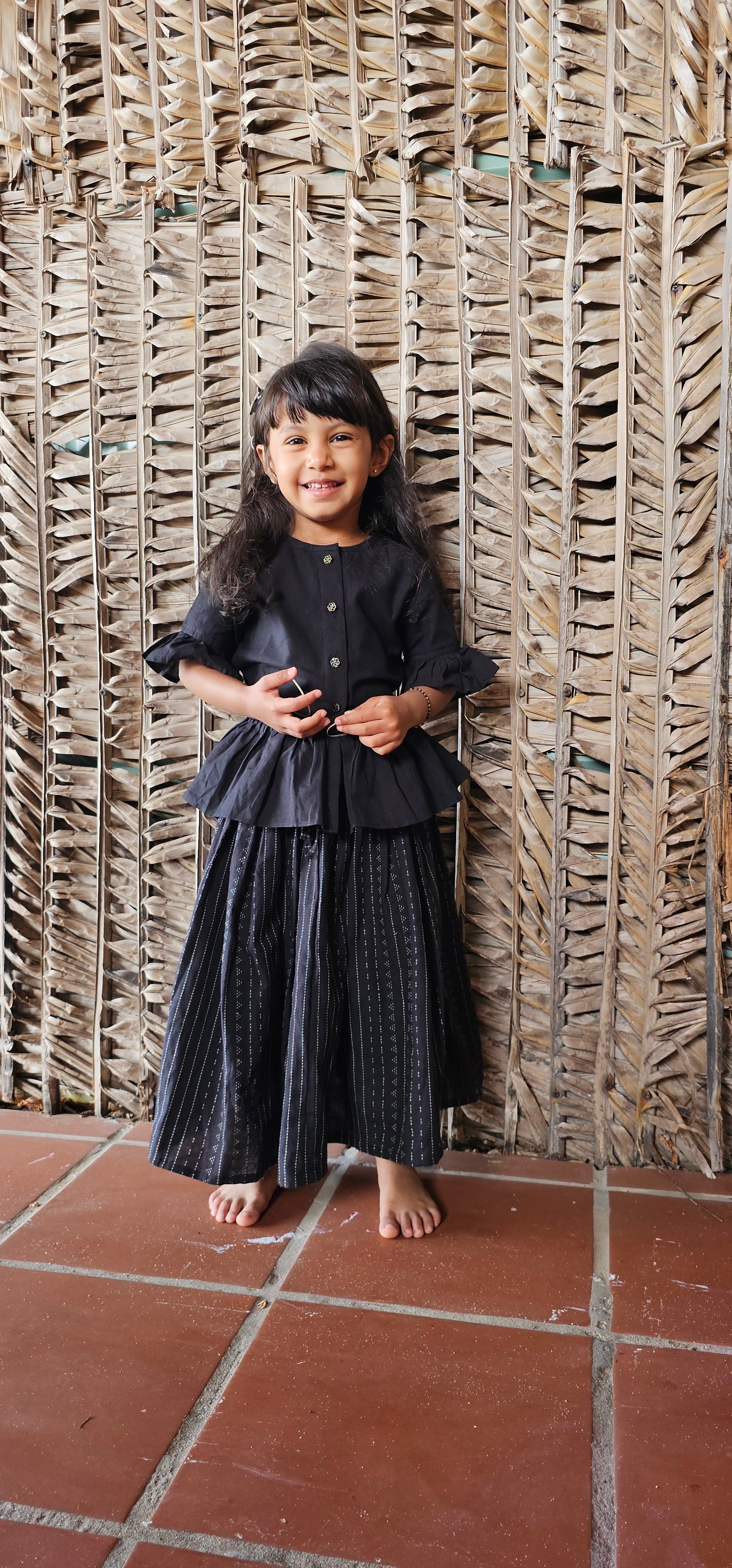 Black Skirt and Top Set