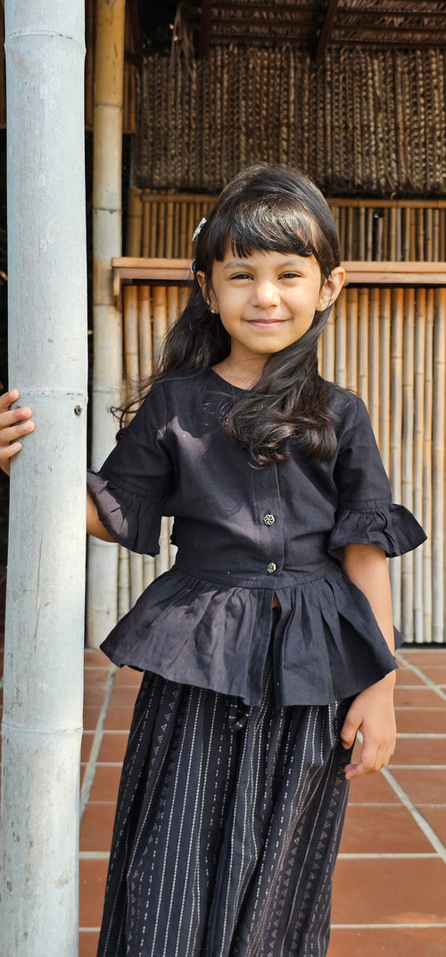 Black Skirt and Top Set