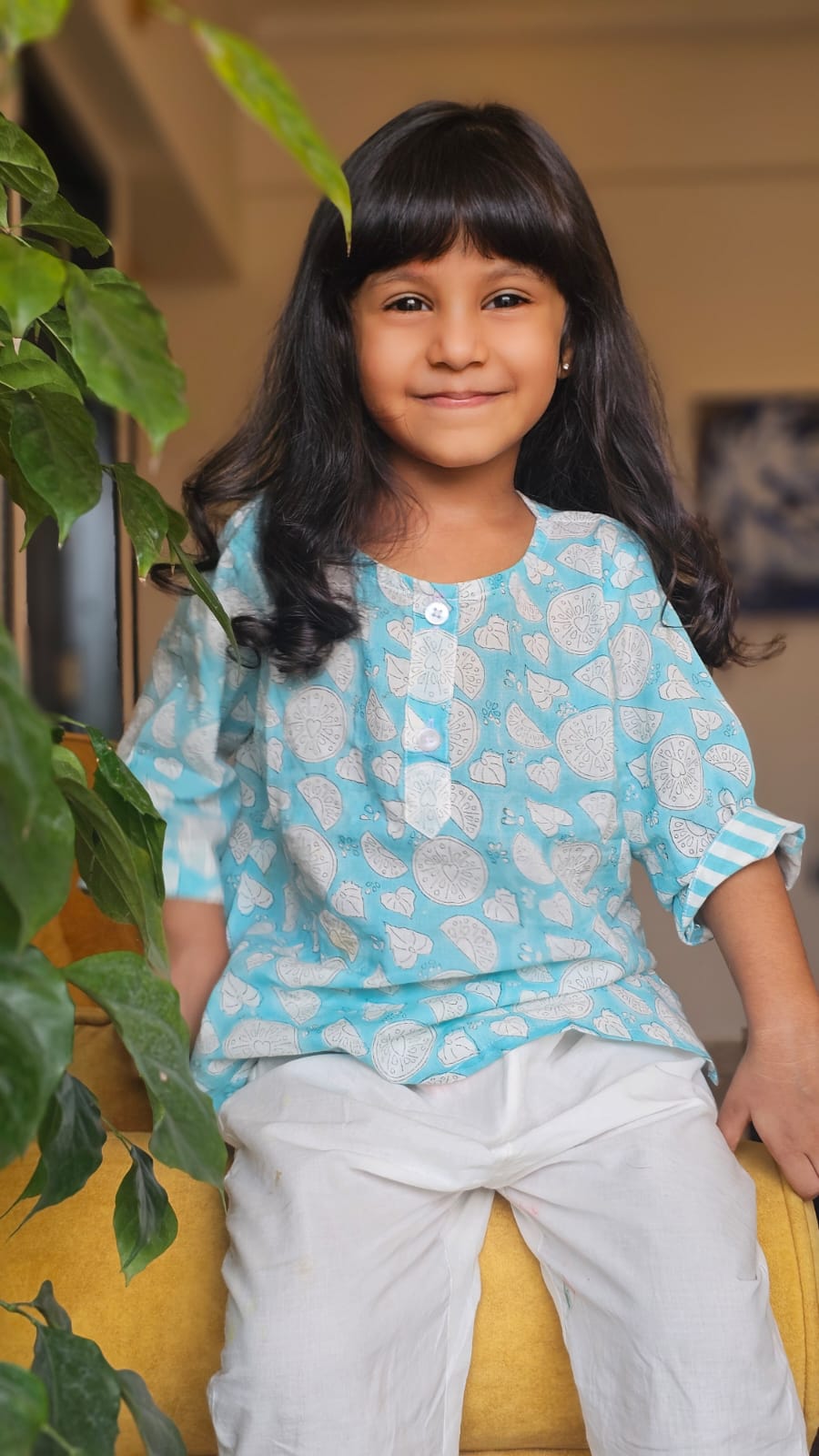 Blue Jello Mellow Kurta Pyjama set