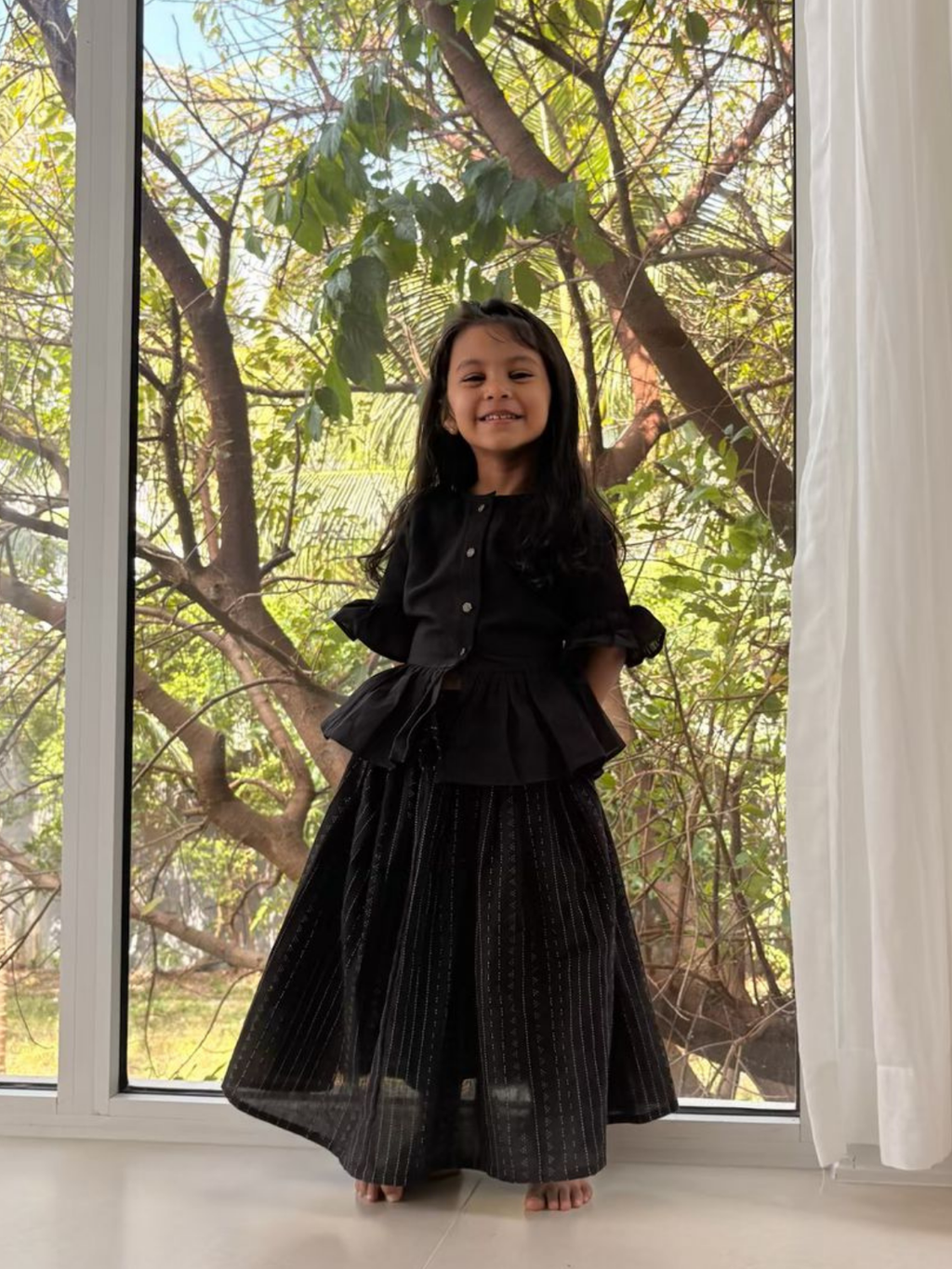 Black Skirt and Top Set
